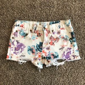 Free People Floral Shorts 25